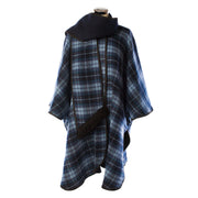 Ladies Wool Blend Reversible Cape Navy - Heritage Of Scotland - NAVY