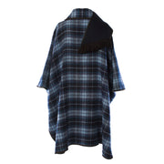 Ladies Wool Blend Reversible Cape Navy - Heritage Of Scotland - NAVY