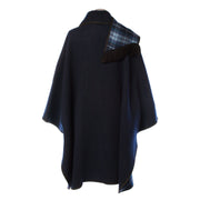 Ladies Wool Blend Reversible Cape Navy - Heritage Of Scotland - NAVY
