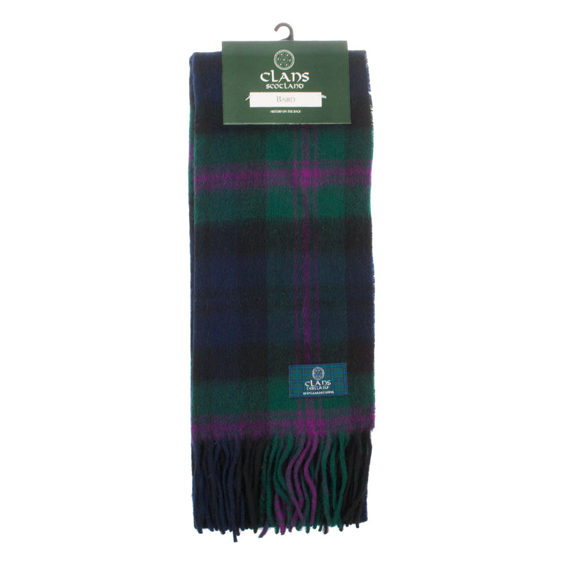 Lambswool Scottish Tartan Clan Scarf Baird - Heritage Of Scotland - BAIRD