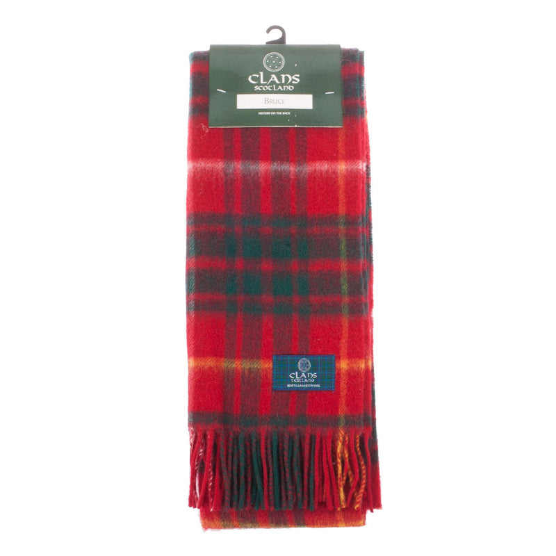 Lambswool Scottish Tartan Clan Scarf Bruce - Heritage Of Scotland - BRUCE