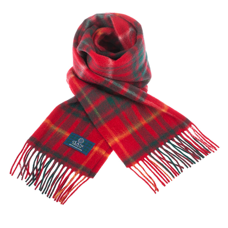 Lambswool Scottish Tartan Clan Scarf Bruce - Heritage Of Scotland - BRUCE