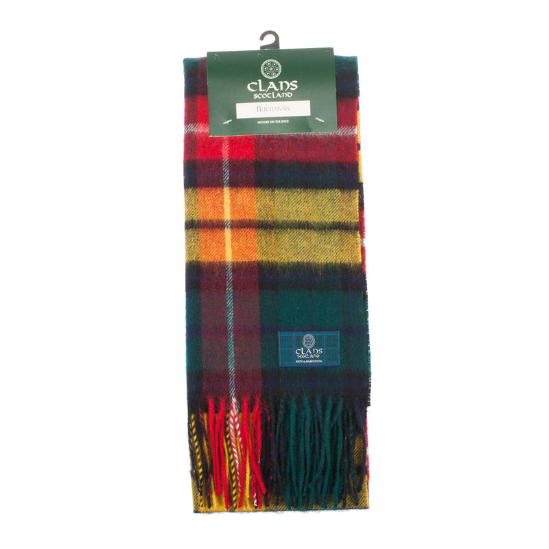 Lambswool Scottish Tartan Clan Scarf Buchanan Modern - Heritage Of Scotland - BUCHANAN MODERN
