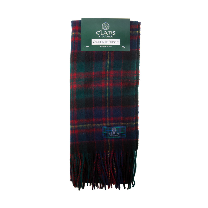 Lambswool Scottish Tartan Clan Scarf Cameron Of Erracht - Heritage Of Scotland - CAMERON OF ERRACHT