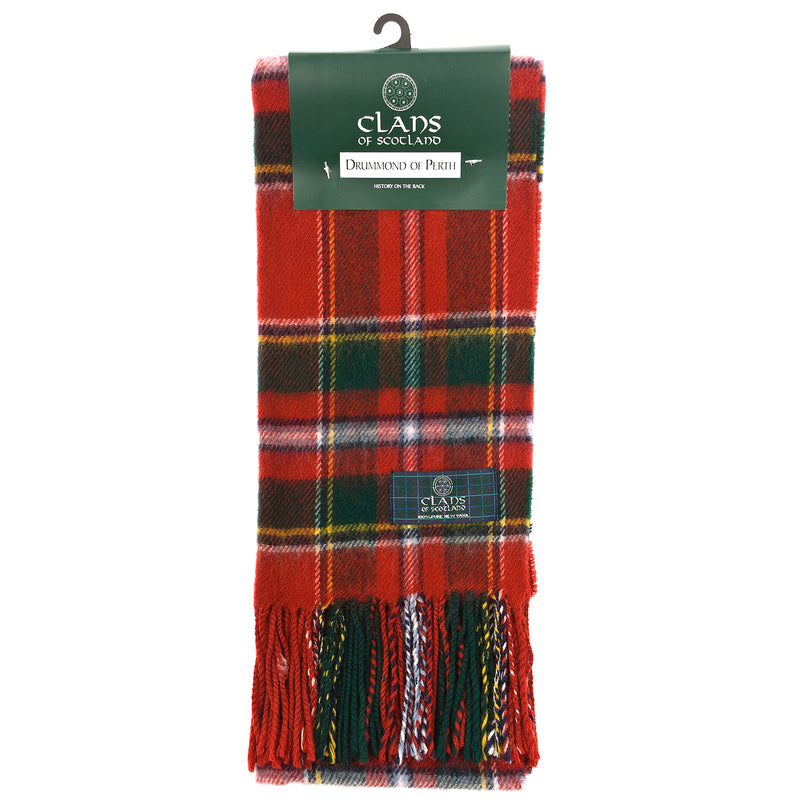 Lambswool Scottish Tartan Clan Scarf Drummond Of Perth - Heritage Of Scotland - DRUMMOND OF PERTH