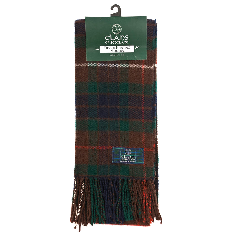 Lambswool Scottish Tartan Clan Scarf Fraser Hunting - Heritage Of Scotland - FRASER HUNTING