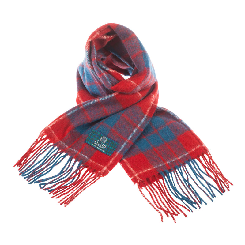 Lambswool Scottish Tartan Clan Scarf Hamilton Red - Heritage Of Scotland - HAMILTON RED