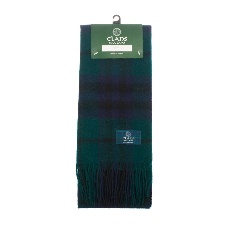 Lambswool Scottish Tartan Clan Scarf Keith - Heritage Of Scotland - KEITH