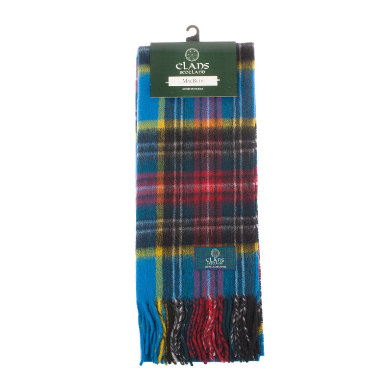 Lambswool Scottish Tartan Clan Scarf Macbeth - Heritage Of Scotland - MACBETH