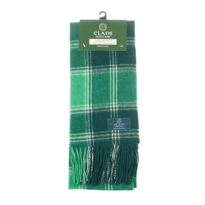 Lambswool Scottish Tartan Clan Scarf Macdonald Lord Of The Isles - Heritage Of Scotland - MACDONALD LORD OF THE ISLES