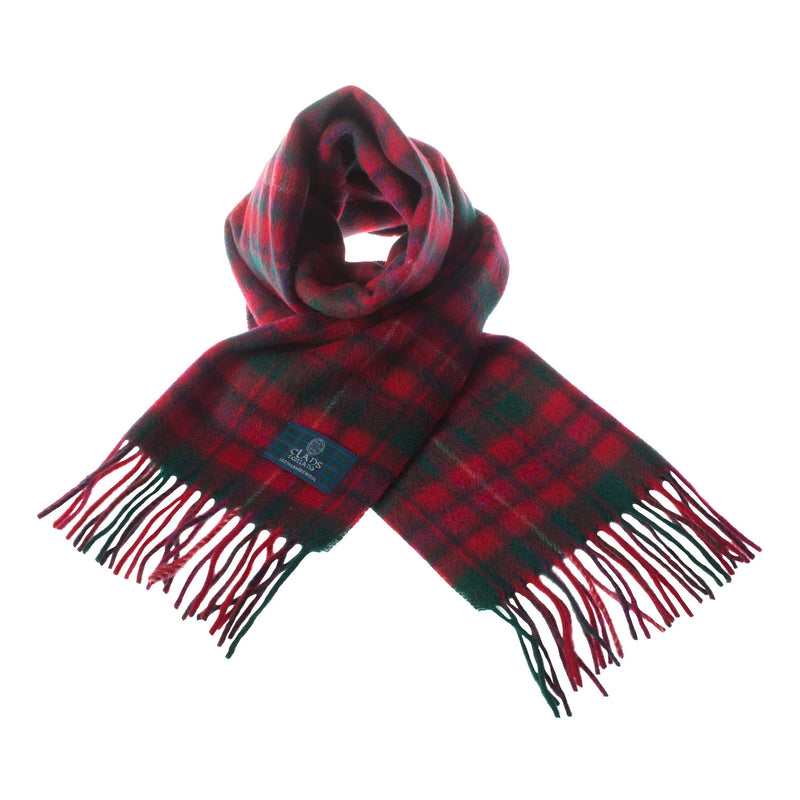 Lambswool Scottish Tartan Clan Scarf Mackinnon Red - Heritage Of Scotland - MACKINNON RED