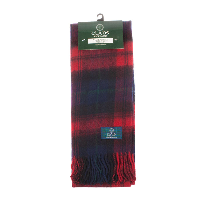 Lambswool Scottish Tartan Clan Scarf Maclachlan - Heritage Of Scotland - MACLACHLAN