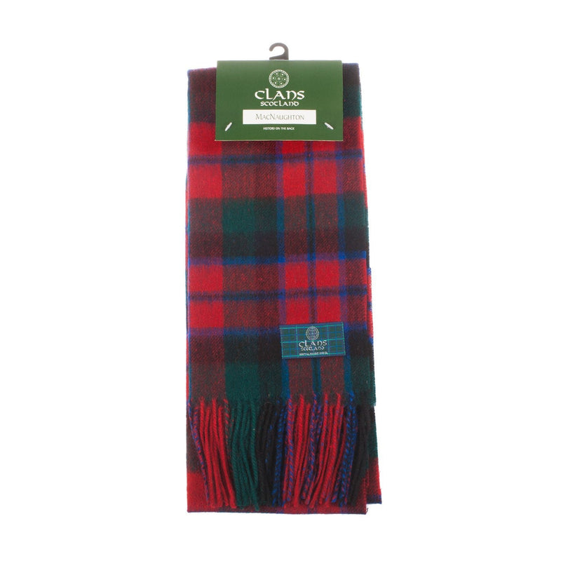 Lambswool Scottish Tartan Clan Scarf Macnaughton - Heritage Of Scotland - MACNAUGHTON