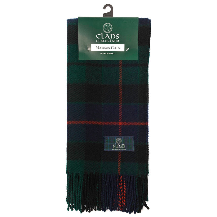 Lambswool Scottish Tartan Clan Scarf Morrison Green - Heritage Of Scotland - MORRISON GREEN