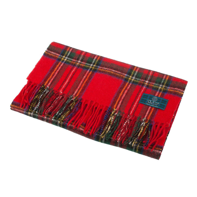 Lambswool Scottish Tartan Clan Scarf Stewart Royal - Heritage Of Scotland - STEWART ROYAL