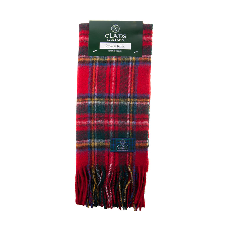 Lambswool Scottish Tartan Clan Scarf Stewart Royal - Heritage Of Scotland - STEWART ROYAL
