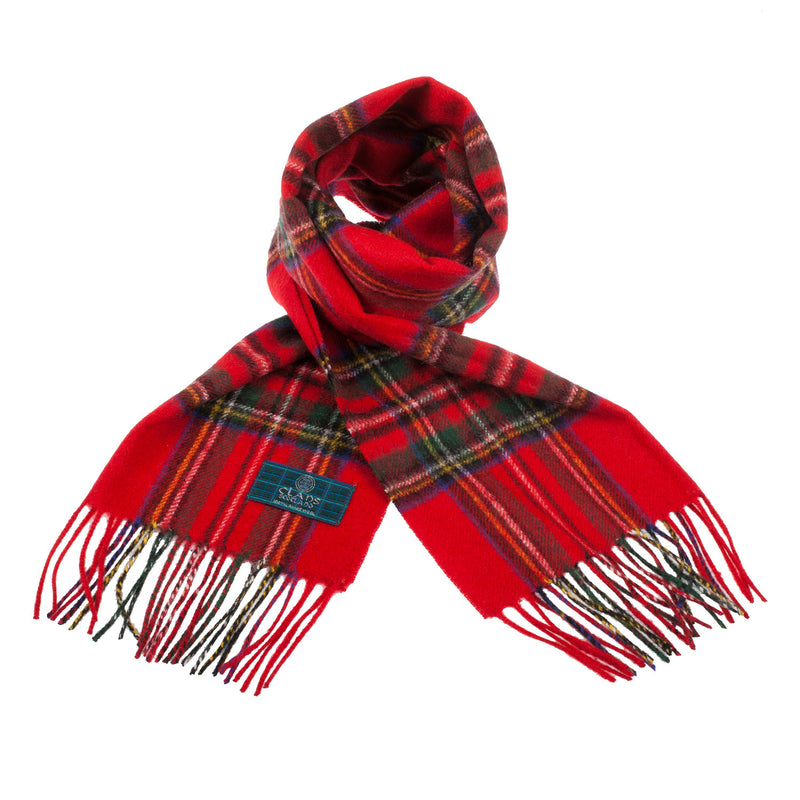 Lambswool Scottish Tartan Clan Scarf Stewart Royal - Heritage Of Scotland - STEWART ROYAL