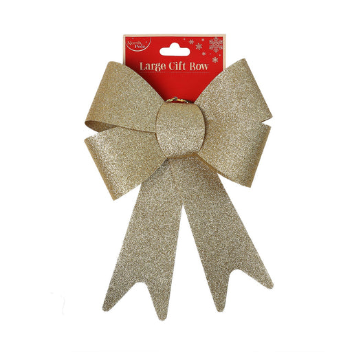 Large Gold Glitter Bow - Heritage Of Scotland - GOLD
