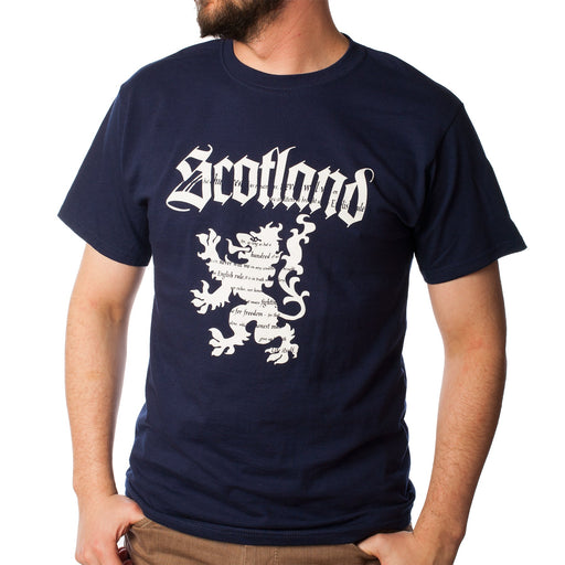 Large Lion T-Shirt - Heritage Of Scotland - NAVY