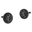 Lion Rampant Oval Cufflinks Antique Finish - Heritage Of Scotland - ANTIQUE FINISH
