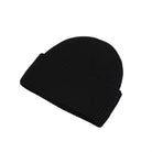 Luxury Rib Deep Turn Up Gents Beanie Black - Heritage Of Scotland - BLACK