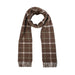 Lyle & Scott 100% Cashmere Scarf Koala Brown/White/Green - Heritage Of Scotland - KOALA BROWN/WHITE/GREEN