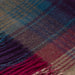 Lyle & Scott 100% Cashmere Scarf Rptd Edge Stripe Check - Burgundy/Green - Heritage Of Scotland - RPTD EDGE STRIPE CHECK - BURGUNDY/GREEN