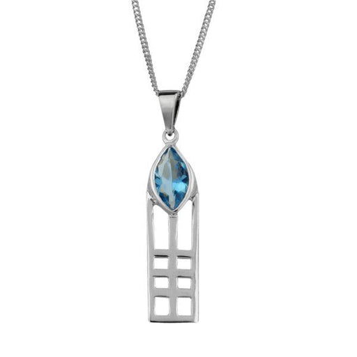 Mackintosh Silver Pendant With Colour Stone - Heritage Of Scotland - N/A