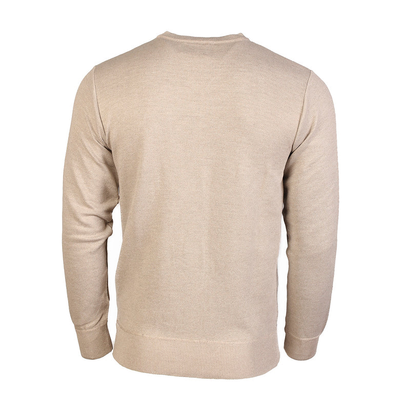 Men's Argyle Ballantrae Jumper Beige Melange - Heritage Of Scotland - BEIGE MELANGE