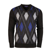 Men's Argyle Ballantrae Jumper Black - Heritage Of Scotland - BLACK