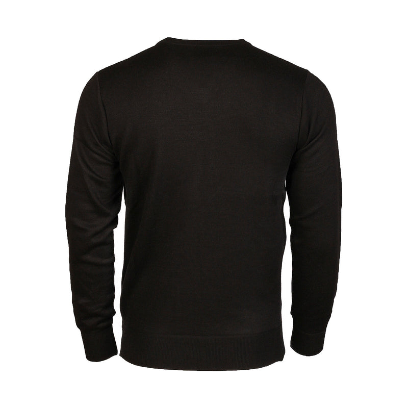 Men's Argyle Ballantrae Jumper Black - Heritage Of Scotland - BLACK
