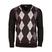 Men's Argyle Ballantrae Jumper Black - Heritage Of Scotland - BLACK