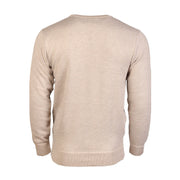 Men's Argyle Ballantrae Jumper Crew Nec Beige Melange - Heritage Of Scotland - BEIGE MELANGE