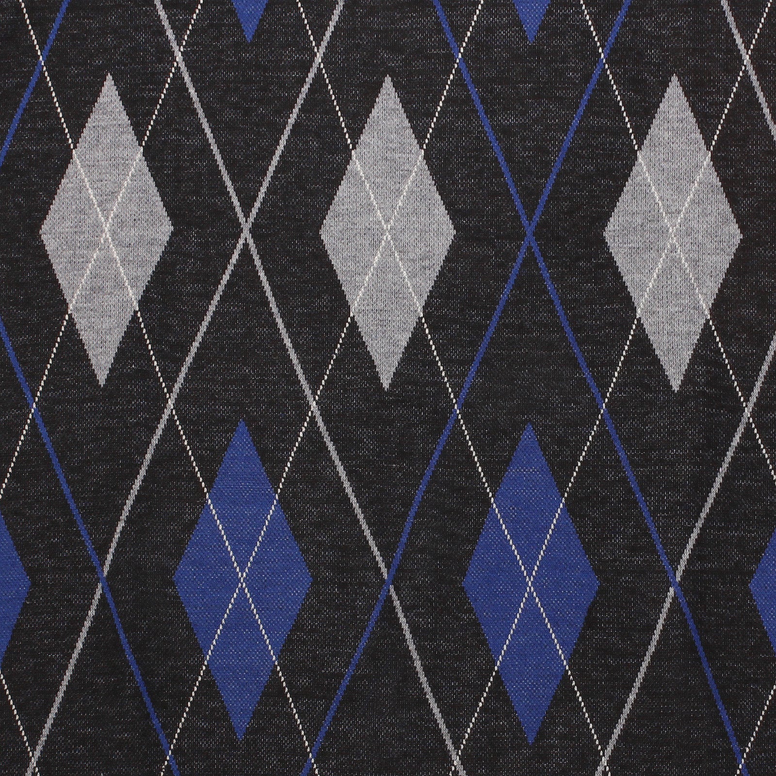 Men's Argyle Ballantrae Jumper Crew Nec Black - Heritage Of Scotland - BLACK