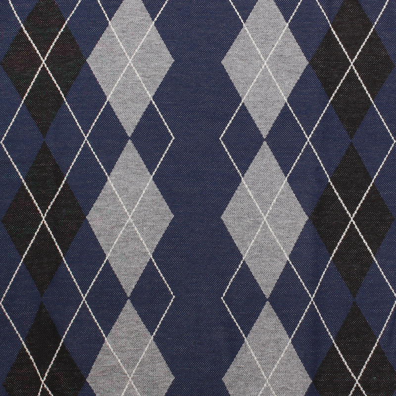 Men's Argyle Ballantrae Jumper Crew Nec Royal Blue - Heritage Of Scotland - ROYAL BLUE