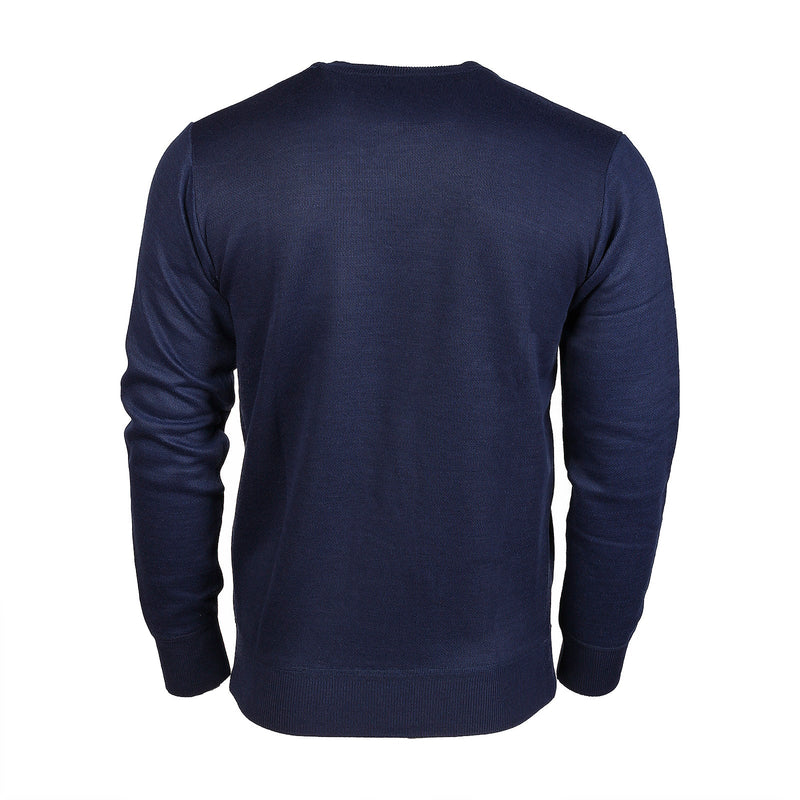 Men's Argyle Ballantrae Jumper Crew Nec Royal Blue - Heritage Of Scotland - ROYAL BLUE