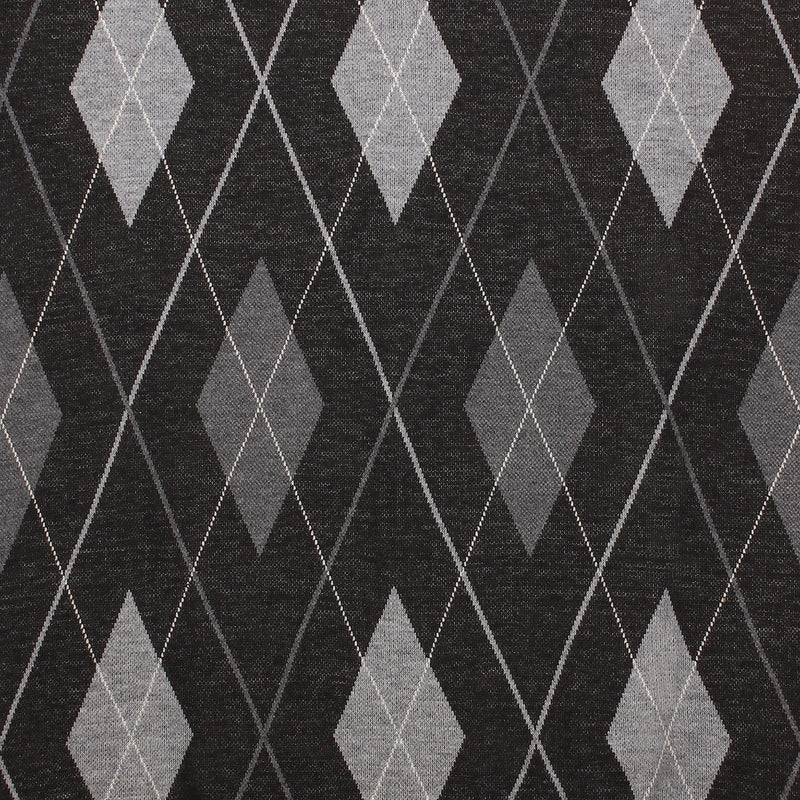 Men's Argyle Ballantrae Jumper Half Zip Black - Heritage Of Scotland - BLACK