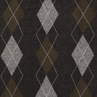 Men's Argyle Ballantrae Jumper Half Zip Black W/ Melange Grey - Heritage Of Scotland - BLACK W/ MELANGE GREY