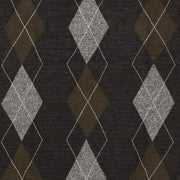 Men's Argyle Ballantrae Jumper Half Zip Black W/ Melange Grey - Heritage Of Scotland - BLACK W/ MELANGE GREY