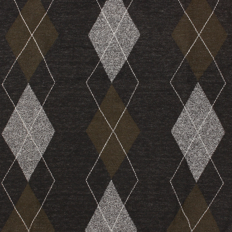 Men's Argyle Ballantrae Jumper Half Zip Black W/ Melange Grey - Heritage Of Scotland - BLACK W/ MELANGE GREY