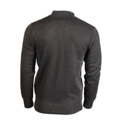 Men's Argyle Ballantrae Jumper Half Zip Charcoal - Heritage Of Scotland - CHARCOAL