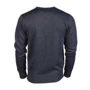 Men's Argyle Ballantrae Jumper Navy Melange - Heritage Of Scotland - NAVY MELANGE