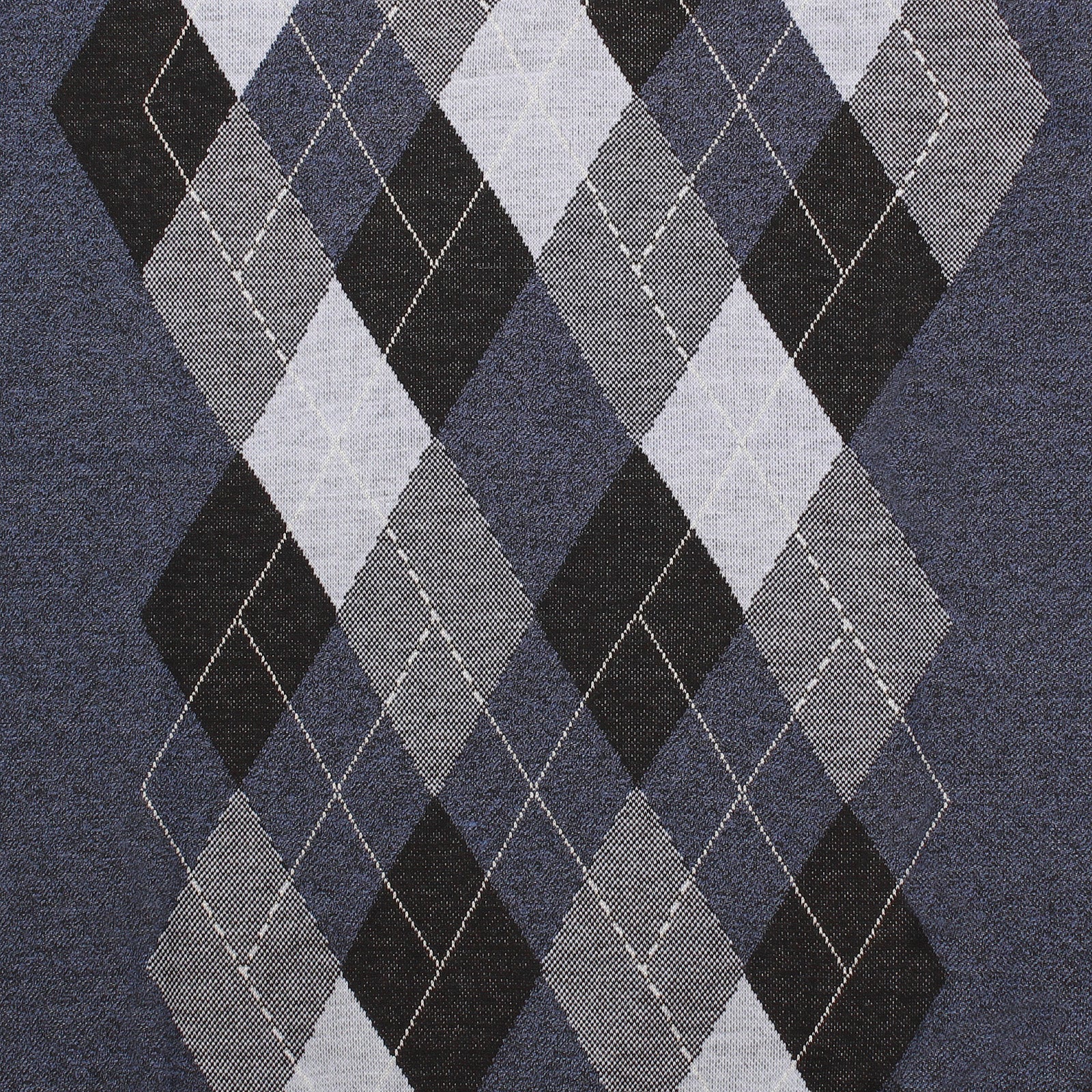 Men's Argyle Ballantrae Jumper Navy Melange - Heritage Of Scotland - NAVY MELANGE