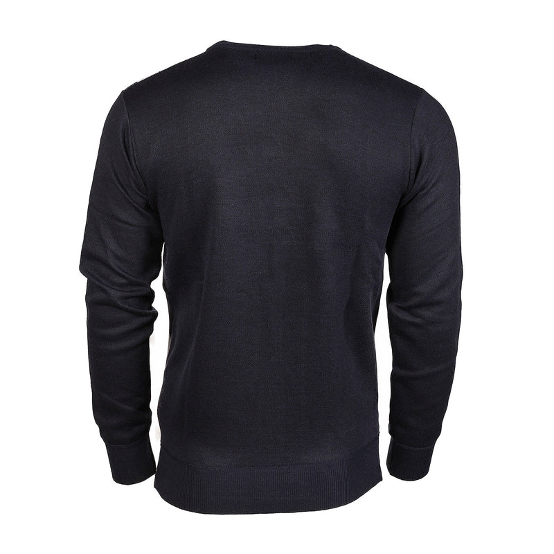 Men's Argyle Ballantrae Jumper Navy - Heritage Of Scotland - NAVY