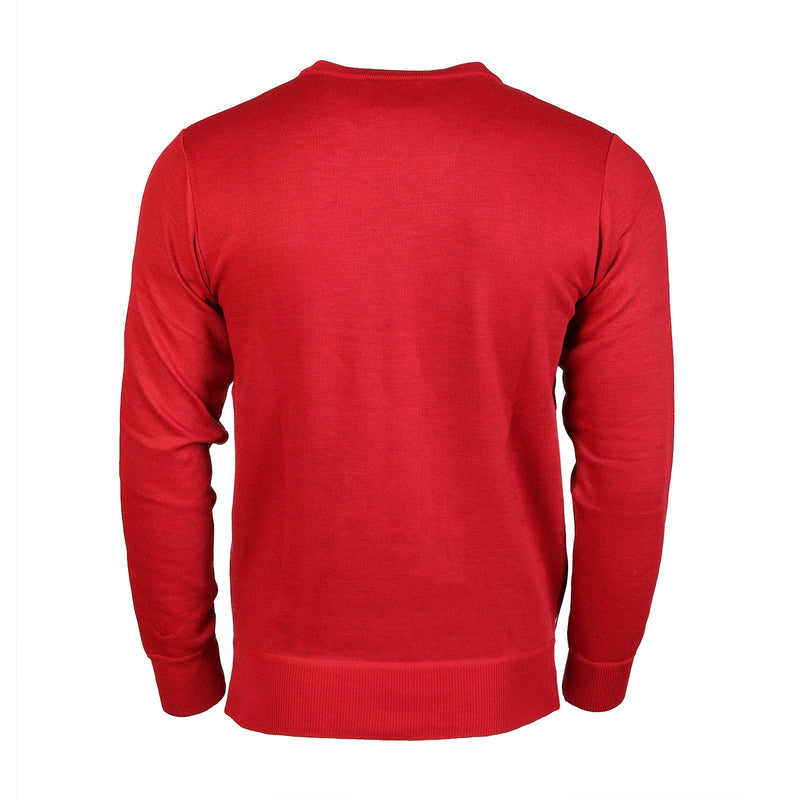 Men's Argyle Ballantrae Jumper Red - Heritage Of Scotland - RED