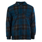 Men's Casual Tartan Sherpa Jacket Ramsay Blue - Heritage Of Scotland - RAMSAY BLUE