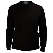 Men's Dunedin Cashmere 100% Cashmere Cr Black - Heritage Of Scotland - BLACK