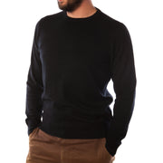 Men's Dunedin Cashmere 100% Cashmere Cr Black - Heritage Of Scotland - BLACK