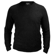 Men's Dunedin Cashmere 100% Cashmere Cr Charcoal - Heritage Of Scotland - CHARCOAL