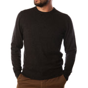 Men's Dunedin Cashmere 100% Cashmere Cr Charcoal - Heritage Of Scotland - CHARCOAL